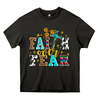 Asphalt faith over fear with cross and sunflowers Heavy Core Tee - AdoDesignShop