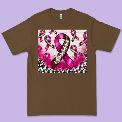 Breast Cancer American Football Ribbon Premium Tee Designed By Nancycooperartshop