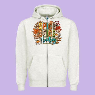 Spice Spice Baby Zipper Hoodie Designed By Cowgirlartshop