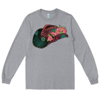 Heather Grey leopard flowers cowboy hat Long Sleeve Tee - Jasminsmagicworld