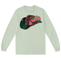 Matcha leopard flowers cowboy hat Long Sleeve Tee - Jasminsmagicworld