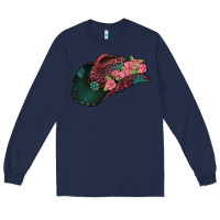 Navy leopard flowers cowboy hat Long Sleeve Tee - Jasminsmagicworld