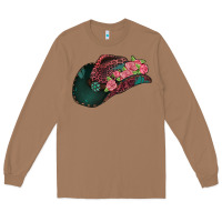 Toasted Coconut leopard flowers cowboy hat Long Sleeve Tee - Jasminsmagicworld