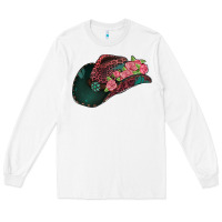 White leopard flowers cowboy hat Long Sleeve Tee - Jasminsmagicworld