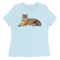 Baby Blue Tiger Ladies Tee - LillyAllenDesigns