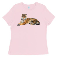 Bubblegum Pink Tiger Ladies Tee - LillyAllenDesigns