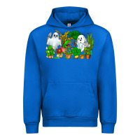 Cobalt Spooky Plants Urban Hoodie - CowhideDigitalArt