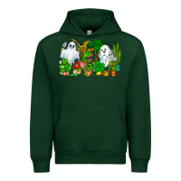 Forest Green Spooky Plants Urban Hoodie - CowhideDigitalArt