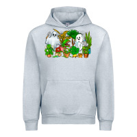 Heather Grey Spooky Plants Urban Hoodie - CowhideDigitalArt