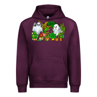 Mauve Wine Spooky Plants Urban Hoodie - CowhideDigitalArt