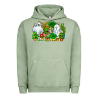 Pigment Oil Green Spooky Plants Urban Hoodie - CowhideDigitalArt
