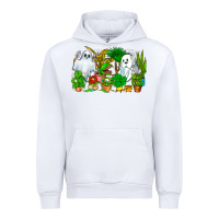 White Spooky Plants Urban Hoodie - CowhideDigitalArt