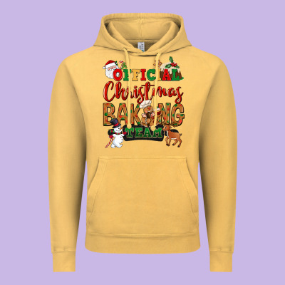 Official Christmas Baking Team Vintage Hoodie Designed By Nancycooperartshop