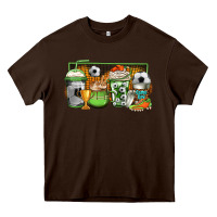 Chocolate Brown soccer coffee Heavy Core Tee - Jasminsmagicworld
