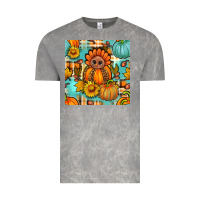 Cloud Rock thanksgiving turkey with tartan seamless pattern bbs Vintage Tee - BundleAndBundleShop