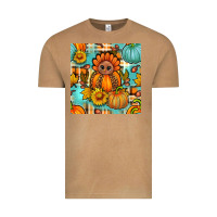 Vintage Camel thanksgiving turkey with tartan seamless pattern bbs Vintage Tee - BundleAndBundleShop