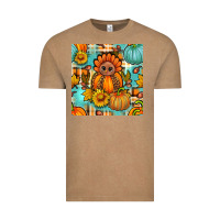 Thanksgiving Turkey With Tartan Seamless Pattern Bbs Vintage Tee | Teevron