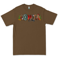 Cacao western christmas santa claus sunflowers and cactus Premium Tee - Jasminsmagicworld