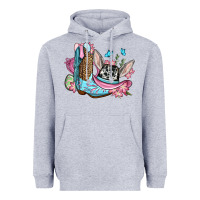 Heather Grey Easter cowboy boots hat Heavyweight Hoodie - OliviaCreatesArt