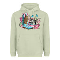 Matcha Easter cowboy boots hat Heavyweight Hoodie - OliviaCreatesArt