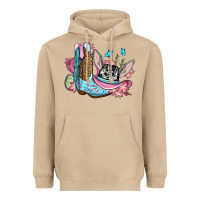 Mushroom Easter cowboy boots hat Heavyweight Hoodie - OliviaCreatesArt