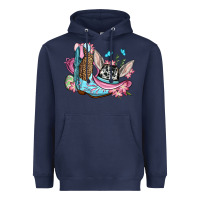 Navy Easter cowboy boots hat Heavyweight Hoodie - OliviaCreatesArt