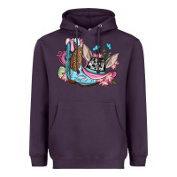 Plum Easter cowboy boots hat Heavyweight Hoodie - OliviaCreatesArt