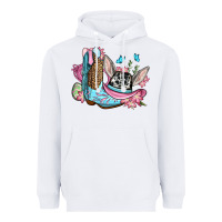 White Easter cowboy boots hat Heavyweight Hoodie - OliviaCreatesArt