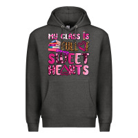 Charcoal Heather my class is full of sweet hearts olivia Premium Hoodie - OliviaCreatesArt