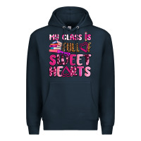 Navy my class is full of sweet hearts olivia Premium Hoodie - OliviaCreatesArt