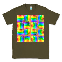 Army Green Pride lgbtq flag and leopard with glitter seamless Classic Tee - BundleAndBundleShop