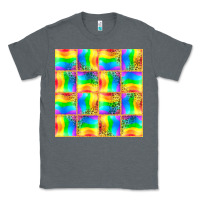 Charcoal Heather Pride lgbtq flag and leopard with glitter seamless Classic Tee - BundleAndBundleShop