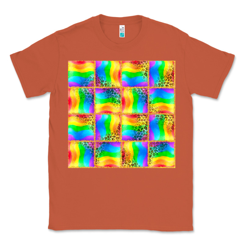 Pride Lgbtq Flag And Leopard With Glitter Seamless Classic Tee by BundleAndBundleShop | Teevron