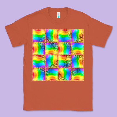 Pride Lgbtq Flag And Leopard With Glitter Seamless Classic Tee Designed By Bundleandbundleshop