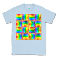 Dusty Blue Pride lgbtq flag and leopard with glitter seamless Classic Tee - BundleAndBundleShop