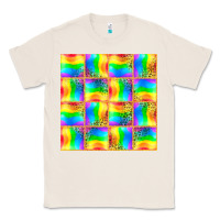 Natural Pride lgbtq flag and leopard with glitter seamless Classic Tee - BundleAndBundleShop