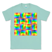 Seafoam Pride lgbtq flag and leopard with glitter seamless Classic Tee - BundleAndBundleShop