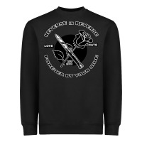 Black Reverse ın Reverse Love Hate Forever By Your Sıde Heavyweight Sweatshirt - Bettercallsaul