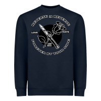 Navy Reverse ın Reverse Love Hate Forever By Your Sıde Heavyweight Sweatshirt - Bettercallsaul
