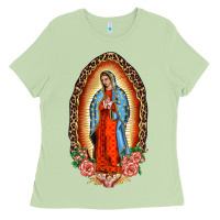 Matcha our lady of guadalupe leopard and roses Ladies Tee - BarkalooDesign
