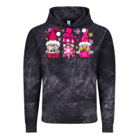 Cloud Black Pink Christmas winter gnomes Vintage Hoodie - NancyCooperArtShop