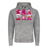 Cloud Rock Pink Christmas winter gnomes Vintage Hoodie - NancyCooperArtShop