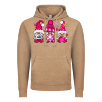 Vintage Coffee Pink Christmas winter gnomes Vintage Hoodie - NancyCooperArtShop