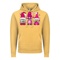 Vintage Mustard Pink Christmas winter gnomes Vintage Hoodie - NancyCooperArtShop