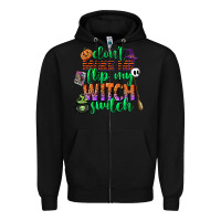 Black dont make me flip my witch switch Zipper Hoodie - CowGirlArtShop