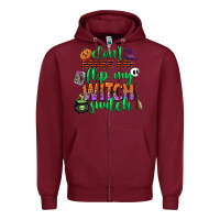 Burgundy dont make me flip my witch switch Zipper Hoodie - CowGirlArtShop