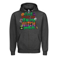Charcoal Heather dont make me flip my witch switch Zipper Hoodie - CowGirlArtShop