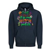 Navy dont make me flip my witch switch Zipper Hoodie - CowGirlArtShop