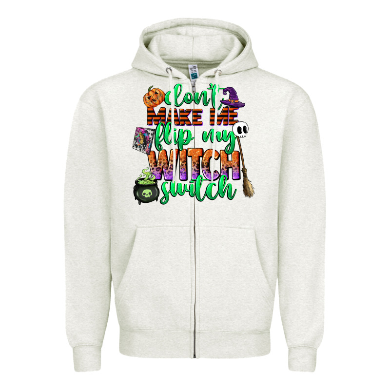 Dont Make Me Flip My Witch Switch Zipper Hoodie by CowGirlArtShop | Teevron