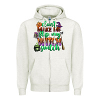 Oatmeal Heather dont make me flip my witch switch Zipper Hoodie - CowGirlArtShop